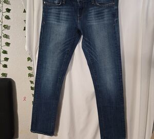 Pilcro and the Letterpress Mid-Blue Straight Jeans